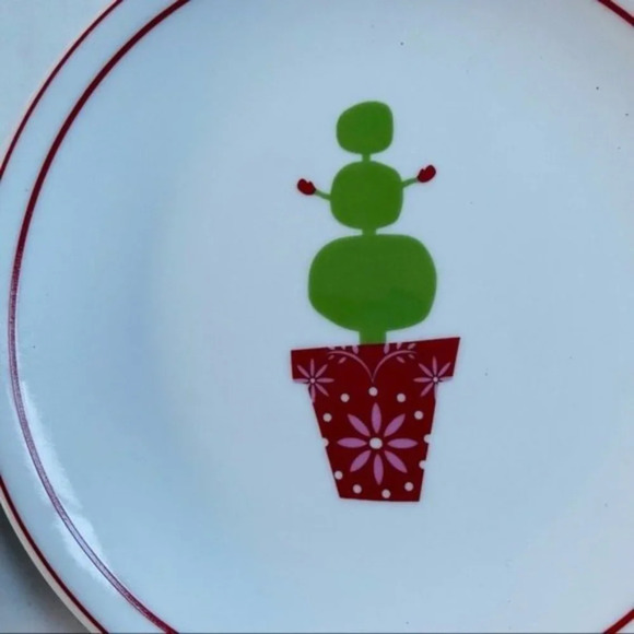 Starbucks Holiday Plate Set of 4 Holiday 2006 Microwave Dishwasher Safe Gift - Picture 2 of 4